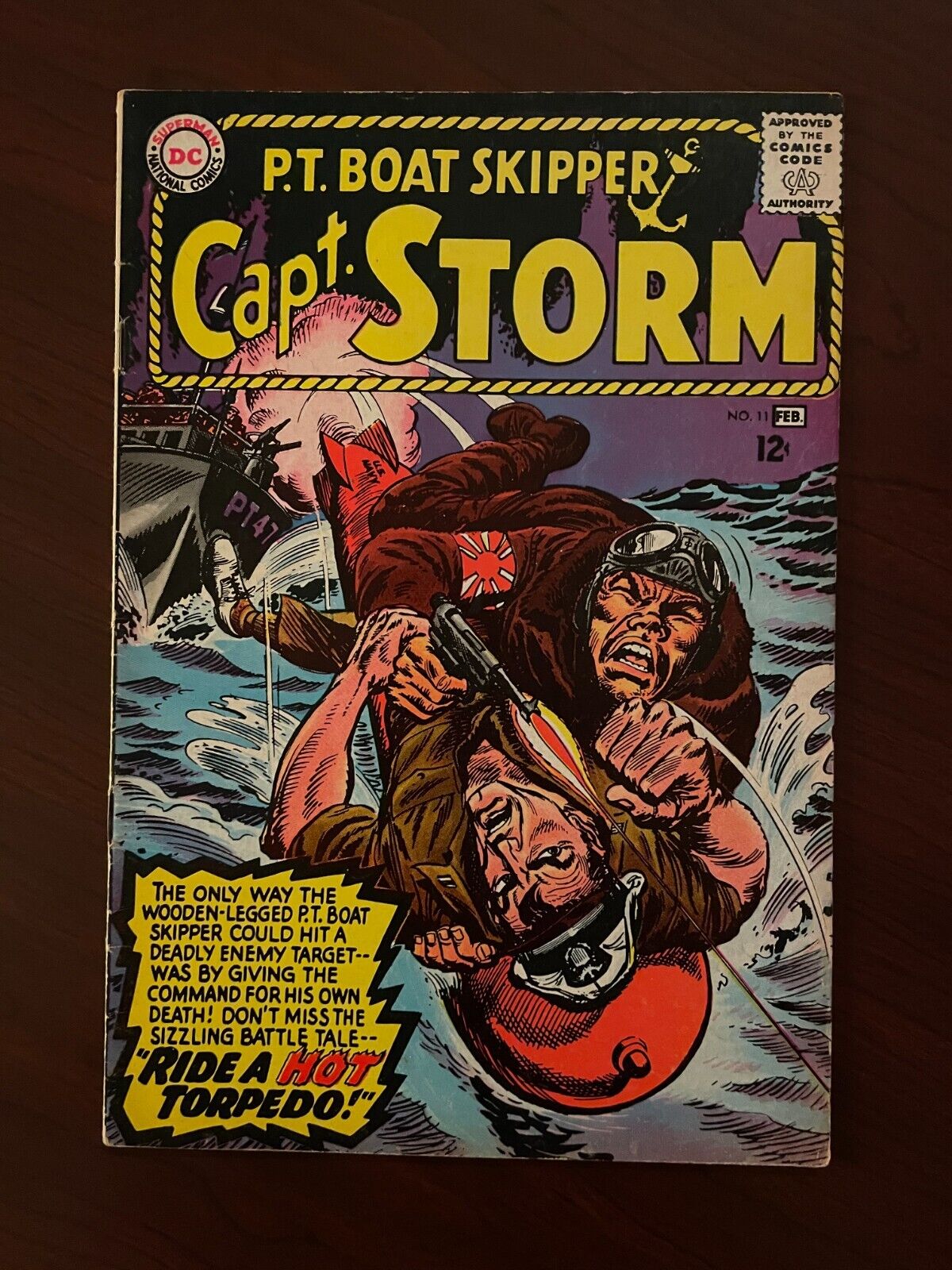Capt. Storm #11 (DC 1966) P.T. Boat Skipper Silver Age War Comic 5.0 VG/FN