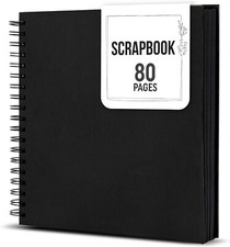 Zenacolor Scrapbooking  Photo Album Memory Book, 80 Pages 10x10 Inch, Black NEW