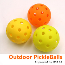 6pcs/lot Yellow Color Pickleballs for Outdoor Sport High Visibility Meet USAPA