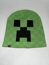 JINX Minecraft Creeper Face Green Stretch Knit Beanie Hat