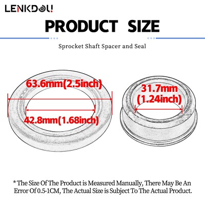 Sprocket Shaft Spacer & Seal Kit NEW For Harley 70-98 Big Twin