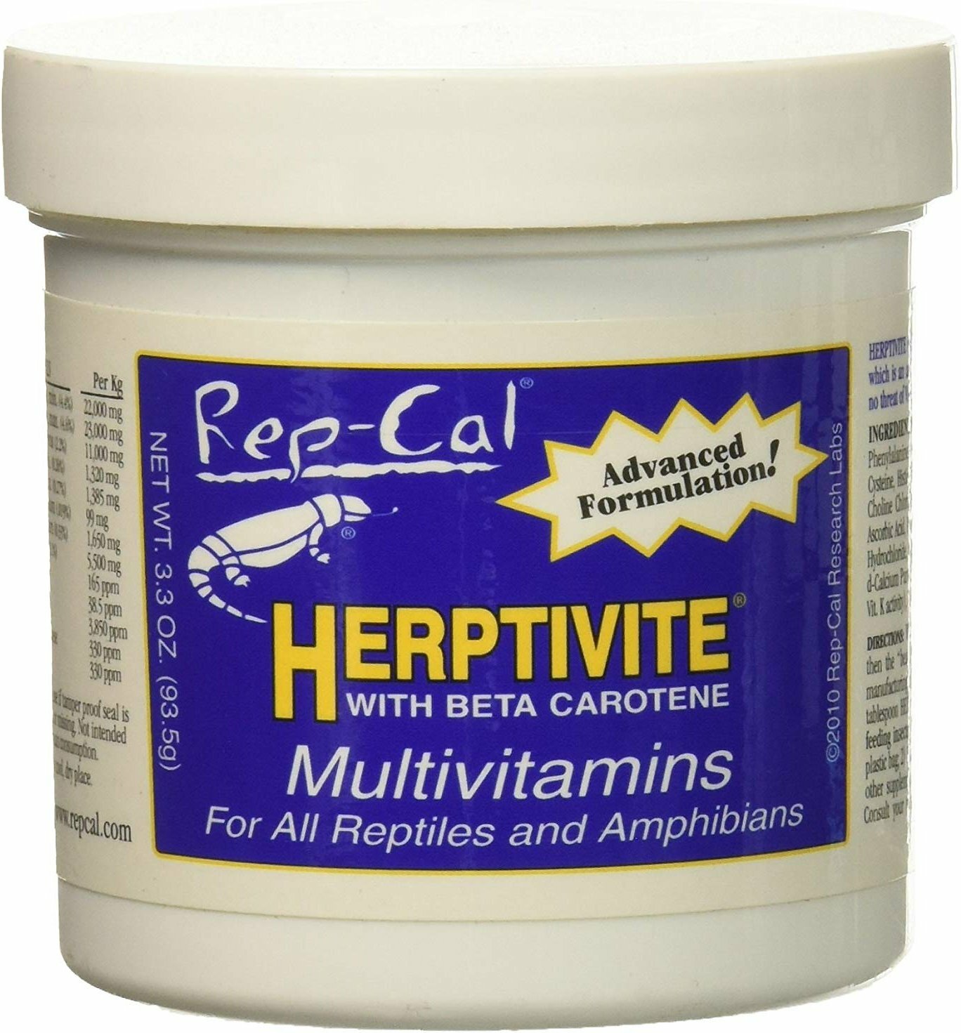 Rep-Cal Herptivite With Beta Carotene Multivitamin - Reptiles & Amphibians