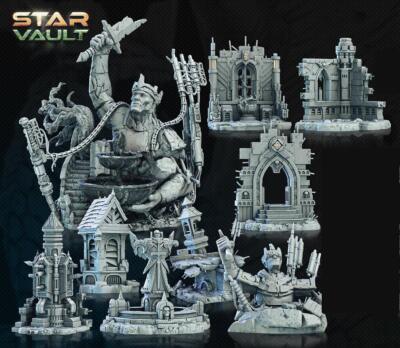3D Printed Archvillain Games Sci-Fi Diorama The Star Vault 28 32mm D&D