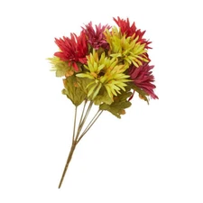 Factory Direct Craft Burgundy Red and Green Gerbera Daisy Bush