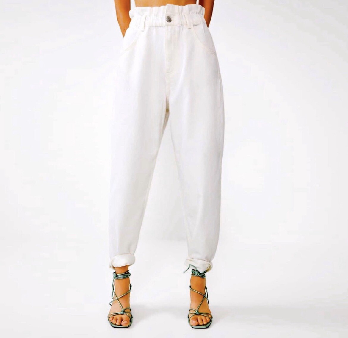 white baggy jeans