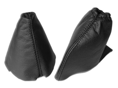Automatic Gear Shift Cover + Handbrake Cuff For Jaguar X Type 03-10 Black