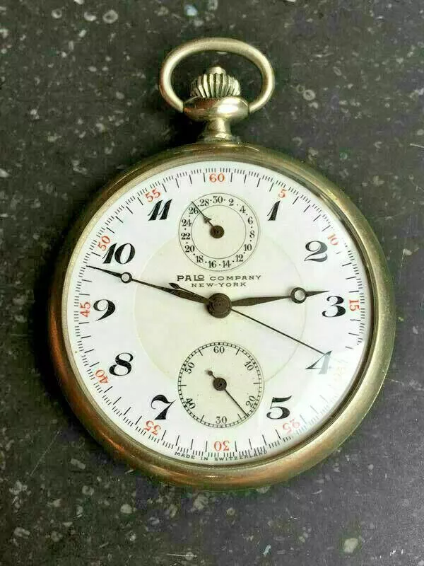 historical G.Leon Breitling 16 Palo Company Montbrillant Pocket Chronograph