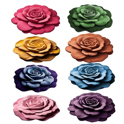 Bath Mat Absorbent Marble Diatomaceous Earth Floor Quick Dry 3D Realistic Floral