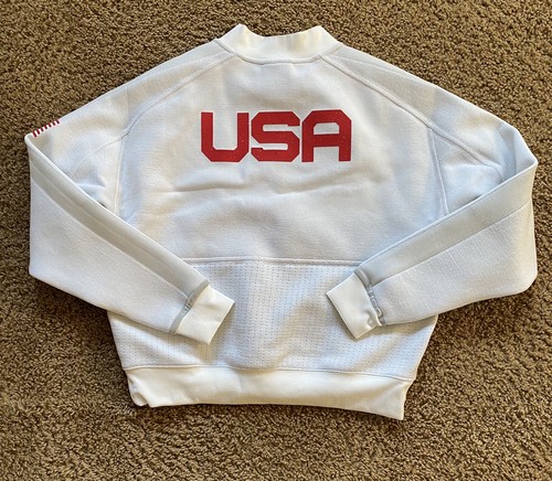 Nike Women’s 2020 USA Paralympic Olympic Tech Pack Fleece Jacket Medium - Picture 2 of 12