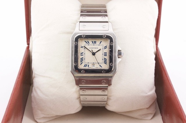 Cartier Santos White Men's Watch - 1564 for sale online | eBay