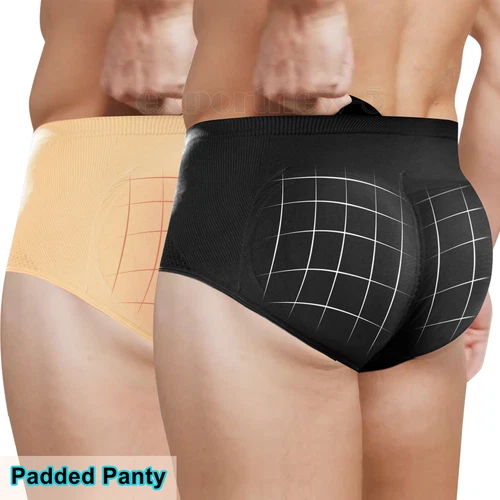 Men Underwear Padded Briefs Butt Lifter Hip Enhancer Body Shaper Pants Kinickers - Picture 1 of 30