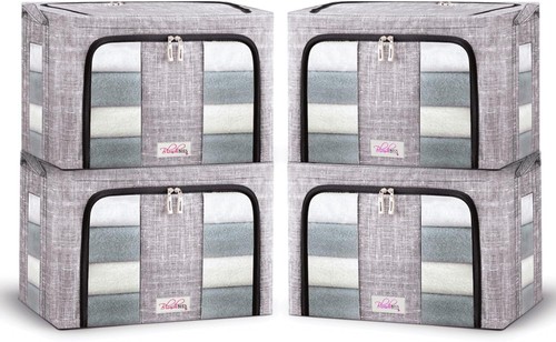 Oxford Fabric Collapsible Storage Boxes for Clothes/Quilts/Linen
