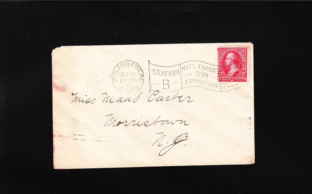 SCARCE National Export Flag Cancel Philadelphia Die 1 Staition B