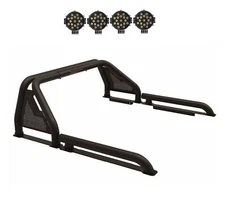 Black Horse GLADIATOR Roll Bar Modular BK w/7"LED Fits 01-23 Chevy Silverado3500
