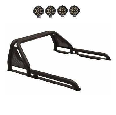 Black Horse GLADIATOR Roll Bar Modular BK w/7''LED Fits 01-26 Chevy Silverado3500