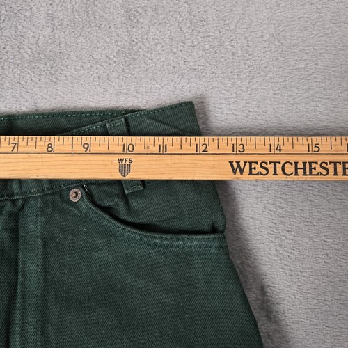 Vintage Levi's 550 Jeans Boys 14 Slim Green Relaxed-Fit Orange Tab USA Deadstock - Picture 9 of 14