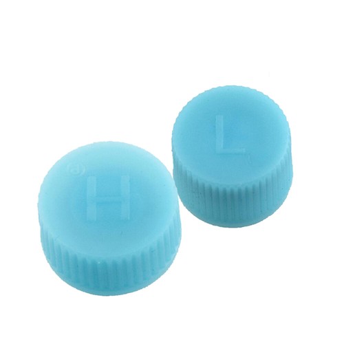 2pcs High & Low Pressure AC A/C System Valve Caps Air Conditioning Service Kits - Picture 6 of 14