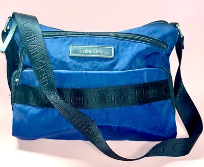 CALVIN KLEIN Nylon Blue Lightweight Durable Crossbody Bag
