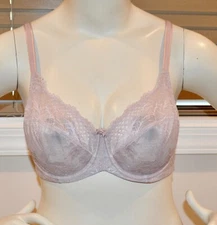 Curvy Couture For Soma Glamour Unlined Bra Lavender Size 38 DD (E)
