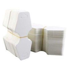 400 pcs Blank White Kraft Paper Necklace Display Cards Display Hanger