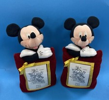 2x Disney Mickey Mouse Bean-Bag Plush Photo Frames By Applause