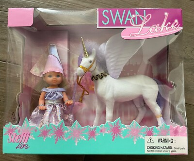 Vintage Rare: Simba-Dickie's  Steffi Love w/Unicorn ''Swan Lake'' (NEW-nrfb)
