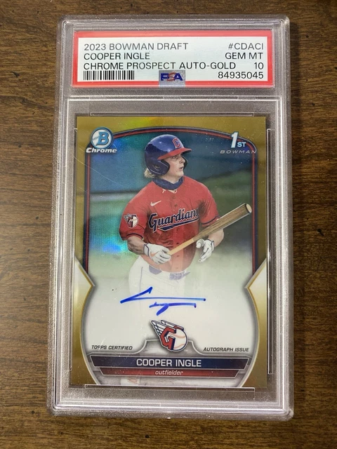 2023 Bowman Chrome Draft 1st Cooper Ingle Auto True Gold /50 PSA 10 POP 3