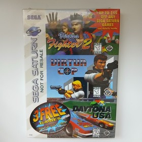 New Sega Saturn 3 Free Games Pack Virtua Fighter 2  Virtua Cop Daytona USA