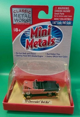 '55 Chevrolet Bel Air Convertible Classic Metal Works Mini Metals  30106 Salmon