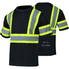 Safety Reflective High Visibility Shirt for Men ANSI Class 3 Hi Vis Construct...