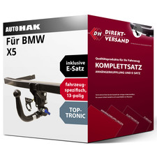 Für BMW X5 E53 (Auto Hak) Anhängerkupplung abnehmbar + E-Satz 13pol spezifisch