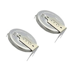2x CR-2032/HGN 3V Lithium Coin Battery HORZ 3 PC Pins BIOS PC CMOS
