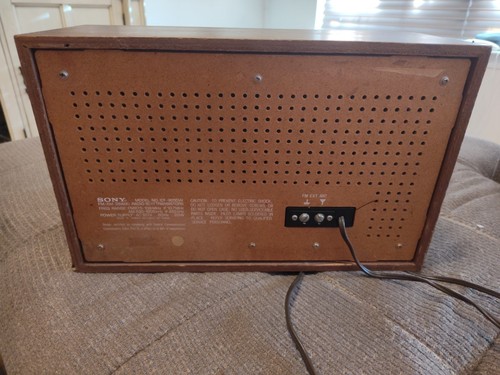 Sony Radio ICF-9650W AM/FM Tabletop Stereo Woodworks Fidelity Sound MCM ...