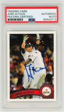 2011 Topps Update Jose Altuve Rookie Card RC Auto IP Signature PSA Auth Astros. rookie card picture