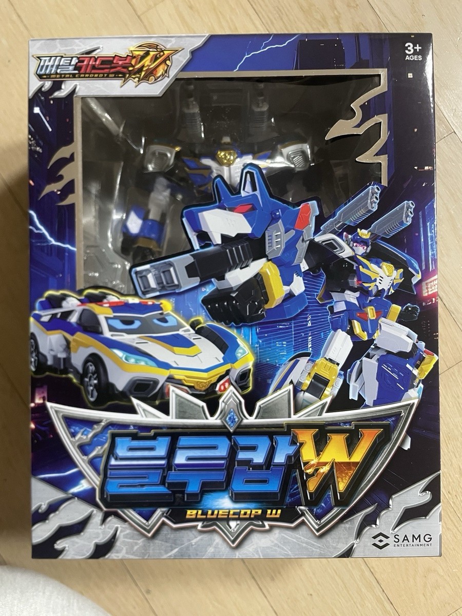 Metal Cardbot W Season 3 BLUE COP W Transformer Robot Police Car