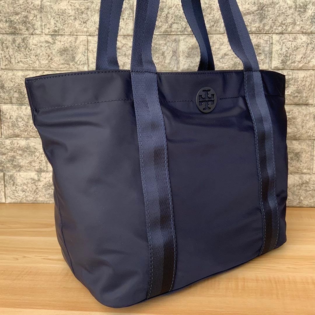Tory Burch Tote Bag Shoulder Bag Nylon Navy Women's From Japan thumbnail 6