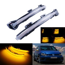 1 Paar weiß Außenspiegel Spiegelblinker für VW Golf Sportsvan AM1 02/2014-up