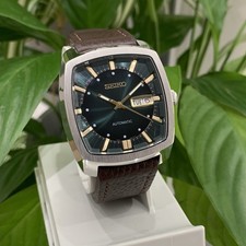 NEW Seiko Recraft SNKP27 Automatic Watch Green Dial Brown Leather 7S26 Movement