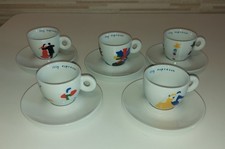 ILLY ESPRESSO 5 TAZZINE E PIATTINI MARCO LODOLA