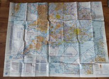 Vintage Aeronautical Chart Sheet 2171CD Southern England Wales Edition 25 Map