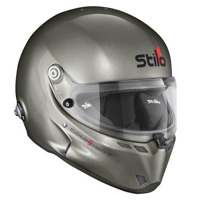 FIA Stilo ST6 F COMPOSITE Rally Intercom Helmet Silver Race Snell SA2025