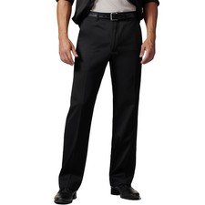 Mens Expandable Waist Dress Pants | Stretch Work to Weekend Black, 36W×34L