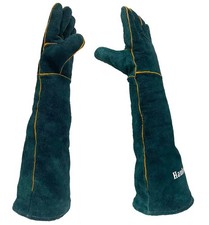 Animal Handling Gloves Bite Proof,23.7 inch Leather Bite Proof Gloves for Gra...