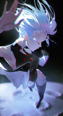 Anime cyberpunk edgerunners lucy girls short hair closed Custom Gaming Mat Desk
