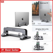 Vertical Laptop Stand Holder for Desk Aluminum Adjustable Fit Up to 17.3 Inch