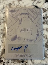 2022 Leaf Perfect Game Cooper Pratt Black Printing Plate Auto 1/1 Brewers