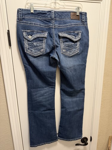 Pantalones de mezclilla Maurices elásticos para mujer 11/12 cortos bootcut azul - Imagen 2 de 8