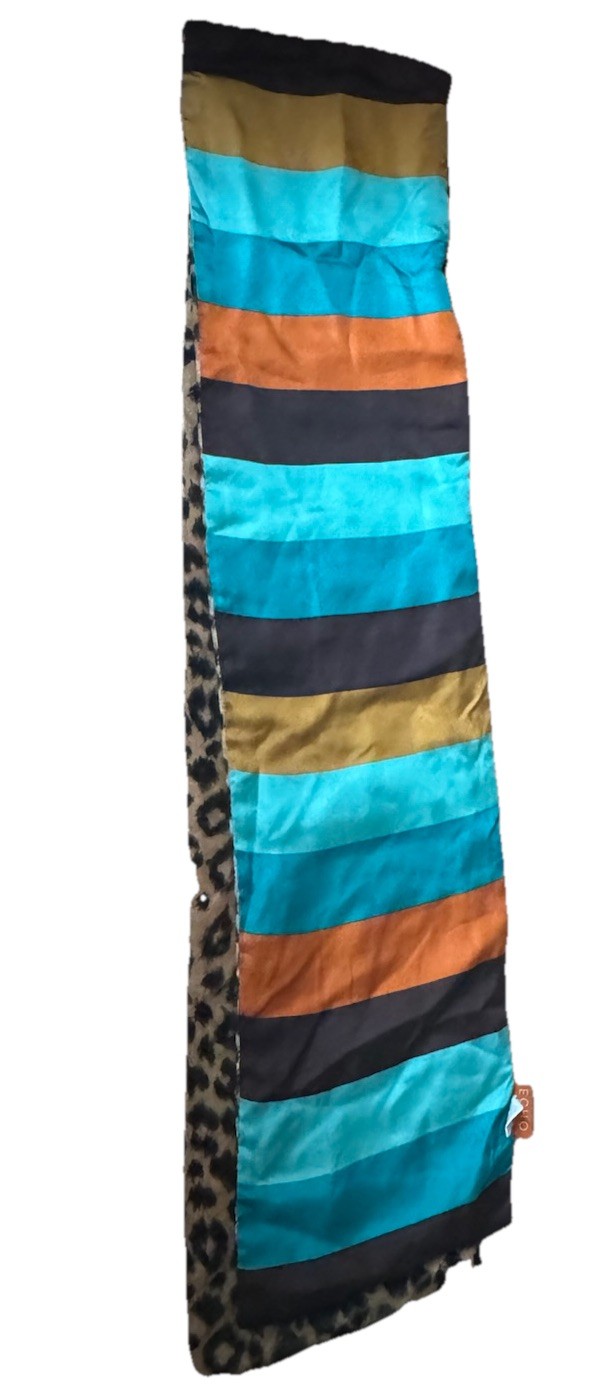 ECHO Classic Slim 2-Sided Multicoloured Silk/Leop… - image 3