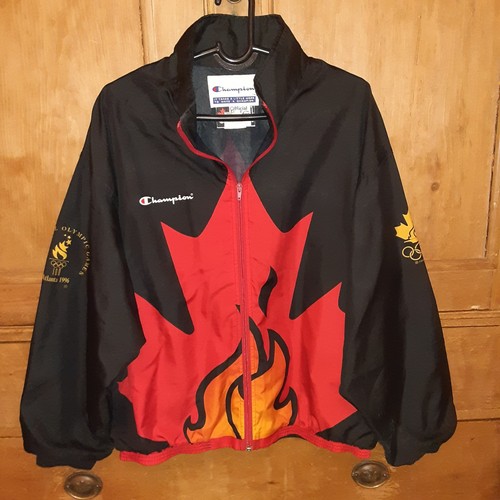 Vintage Champion Olympic Jacke Herren XL Atlanta 1996 Team Canada Windbreaker - Bild 2 von 8