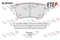 Bremsbelagsatz Scheibenbremse FTE 9011179 FüR Mitsubishi Outlander 3 Eclipse Van